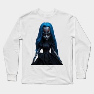 scary blue doll Long Sleeve T-Shirt